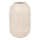 House Nordic Vase Beige Rund mit Muster 25 cm HN Blumenvase Nr. 4441751