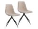 House Nordic Esszimmerstuhl MONACO Sand Drehbar mit schwarzen Beinen aus Metall 2 Stück Stühle Nr 1001285
