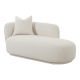 House Nordic Daybed MYKONOS 175 cm Bezug aus hellem naturfarbigem Polyester Stoff Wohnzimmer Liege  HN Möbel Nr 5029055